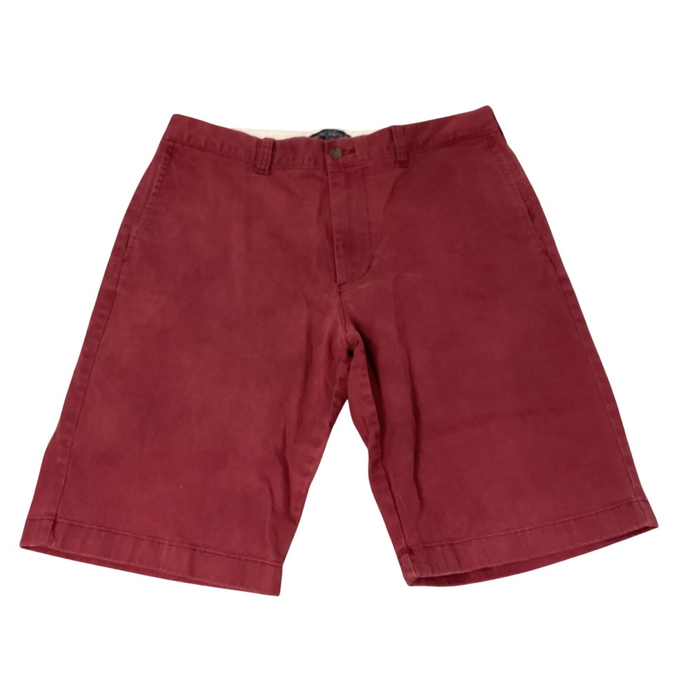 J.Crew Mercantile Flex Chino Shorts Mens 33 Burgundy Good Stretch Cotton - Picture 1 of 7